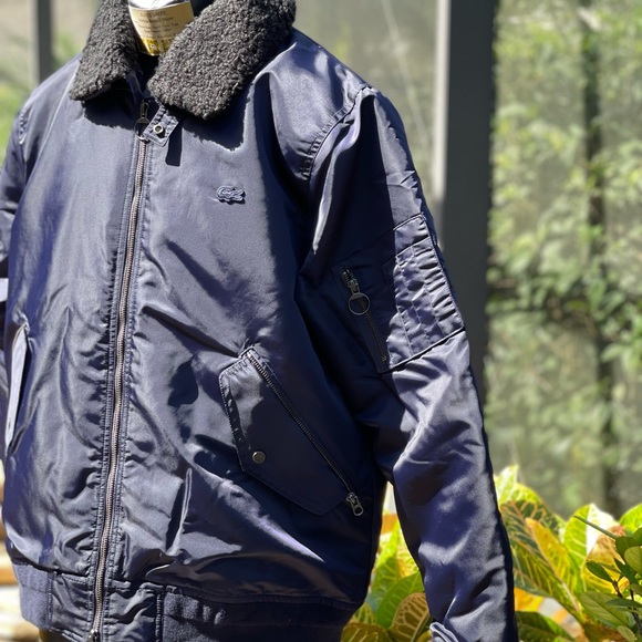 LACOSTE SHERPA COLLAR PADDED BOMBER JACKET [BH8405] - Picture 3 of 11